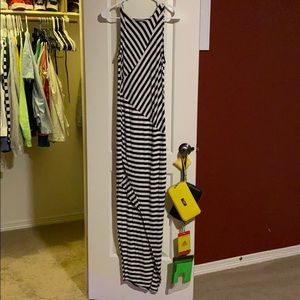 Stripped black and white dress